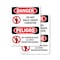 Signmission Do Not Walk Under Conveyor Bilingual Danger Sign, Plastic, 7in W x 10in L, 2PK OS-2PACK-DS-P-710-VS-1182 - alternate 1